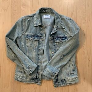 Distressed Womens Denim Jacket